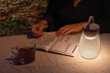 Logotrade promotional giveaway image of: Aurora RCS recycled plastic USB re-chargeable table lamp