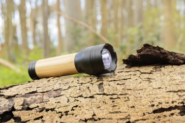 Logotrade promotional giveaway picture of: Lucid 3W RCS certified recycled plastic & bamboo torch
