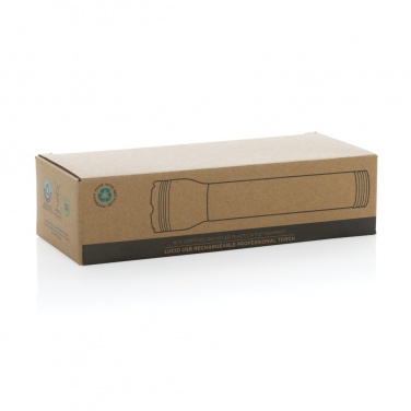 Logotrade promotional product picture of: Lucid 5W RCS certified recycled plastic & bamboo torch