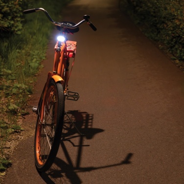 Logo trade business gift photo of: Lumino RCS recycled plastic USB re-chargeable bike light set