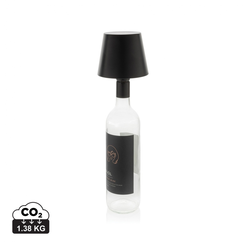 Logo trade promotional merchandise image of: BottleGlow RCS recycled plastic bottle lamp