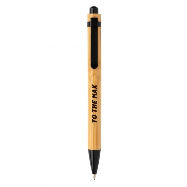 Logo trade promotional products image of: Bamboo pen