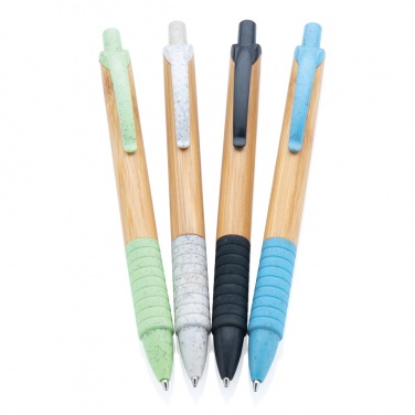 Logo trade promotional items picture of: Bamboo & wheat straw pen