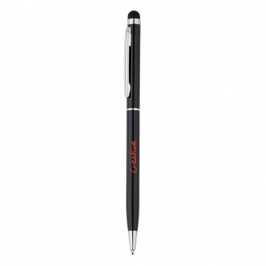 Logo trade promotional giveaway photo of: Thin metal stylus pen