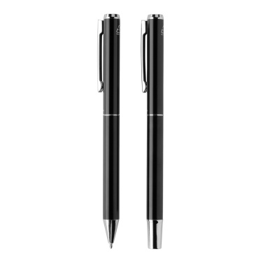 Logo trade promotional products image of: Swiss Peak Cedar RCS certified recycled aluminum pen set