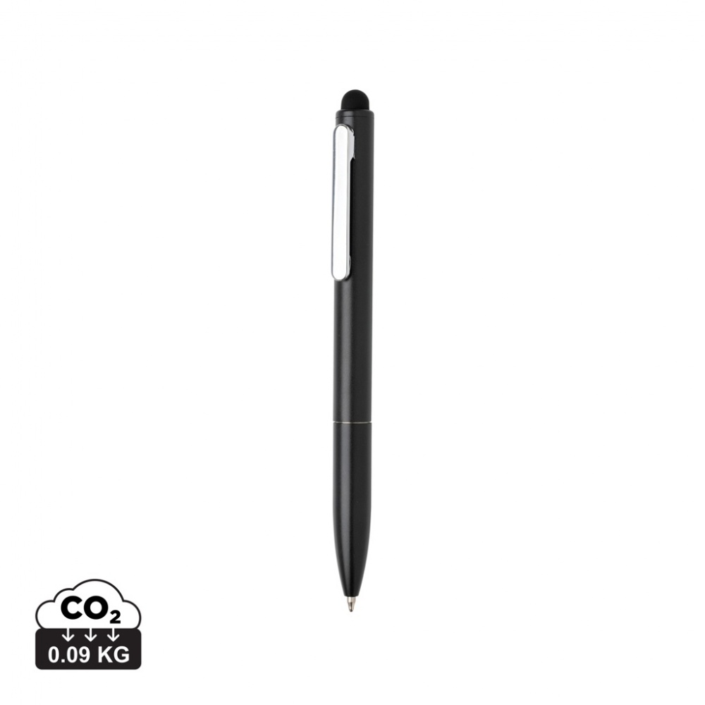 Logo trade business gift photo of: Kymi RCS certified recycled aluminium pen with stylus