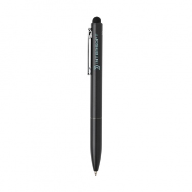 Logo trade corporate gift photo of: Kymi RCS certified recycled aluminium pen with stylus