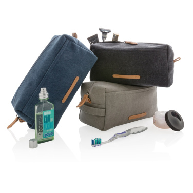 Logo trade corporate gifts picture of: Canvas toiletry bag PVC free