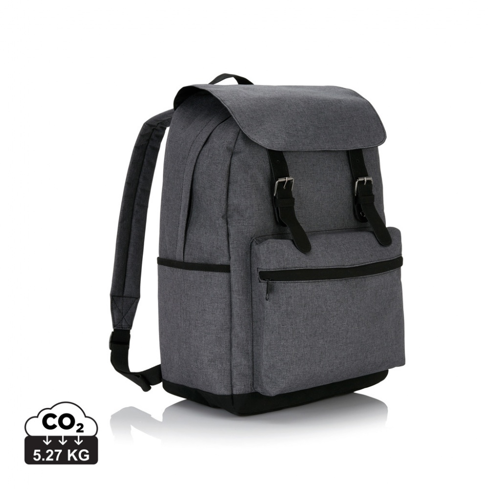 Logotrade promotional giveaway image of: Laptop backpack with magnetic buckle straps