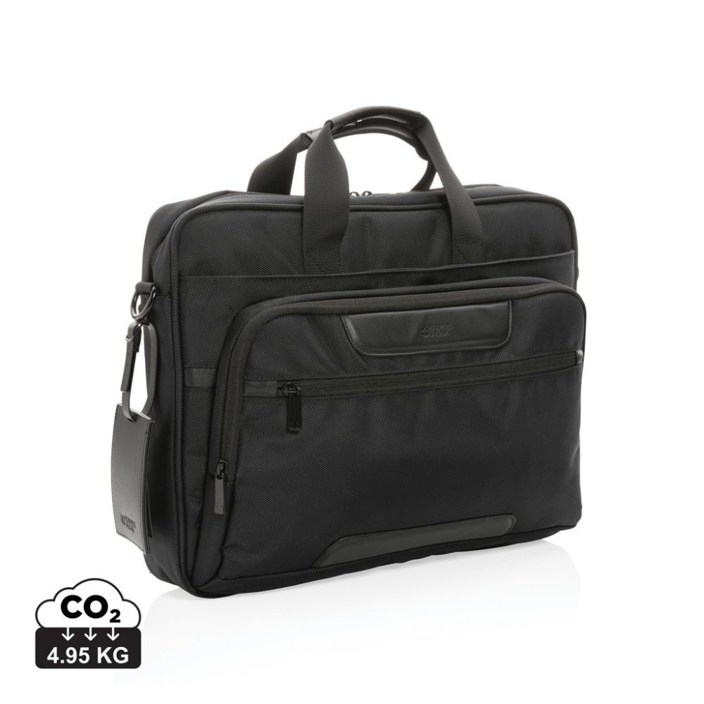 Logo trade promotional products image of: Swiss Peak AWARE™ RPET Voyager 15.6" laptop bag