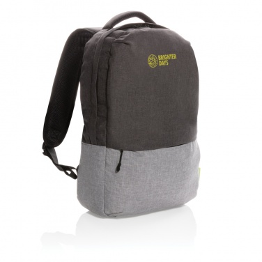Logo trade promotional giveaway photo of: Duo colour RPET 15.6" RFID laptop backpack PVC free