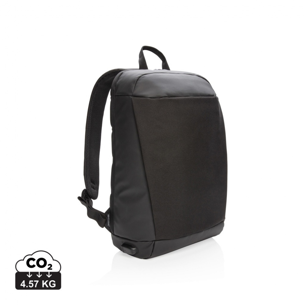 Logo trade business gift photo of: Madrid anti-theft RFID USB laptop backpack PVC free