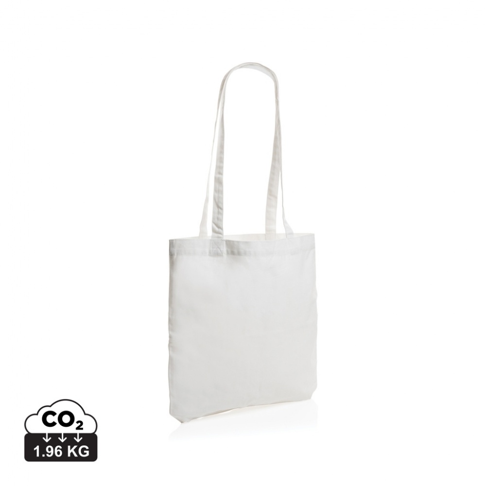 Logo trade business gifts image of: Impact AWARE™ recycled cotton tote 330 gsm