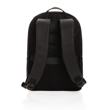 Logo trade promotional items image of: Swiss Peak deluxe PU laptop backpack PVC free