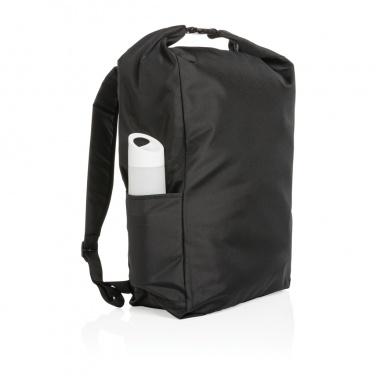 Logo trade business gift photo of: Impact AWARE™ RPET lightweight rolltop backpack