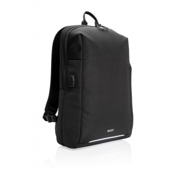 Logo trade promotional products picture of: Swiss Peak AWARE™ RFID and USB A laptop backpack