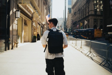 Logo trade promotional merchandise image of: Armond AWARE™ RPET 15.6 inch deluxe laptop backpack