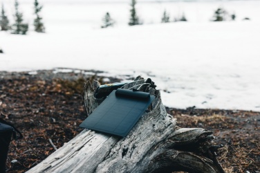 Logotrade promotional item image of: Pedro AWARE™ RPET deluxe backpack with 5W solar panel