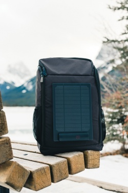 Logotrade promotional merchandise photo of: Pedro AWARE™ RPET deluxe backpack with 5W solar panel