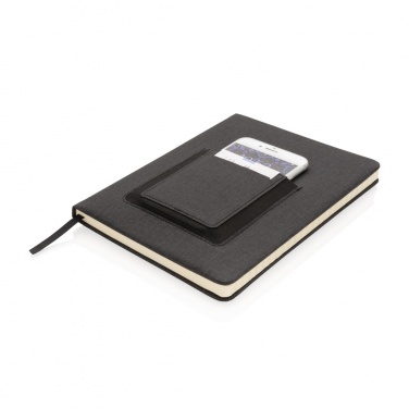 Logo trade promotional product photo of: Deluxe A5 Notebook with phone pocket