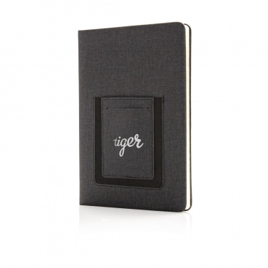 Logotrade promotional merchandise photo of: Deluxe A5 Notebook with phone pocket