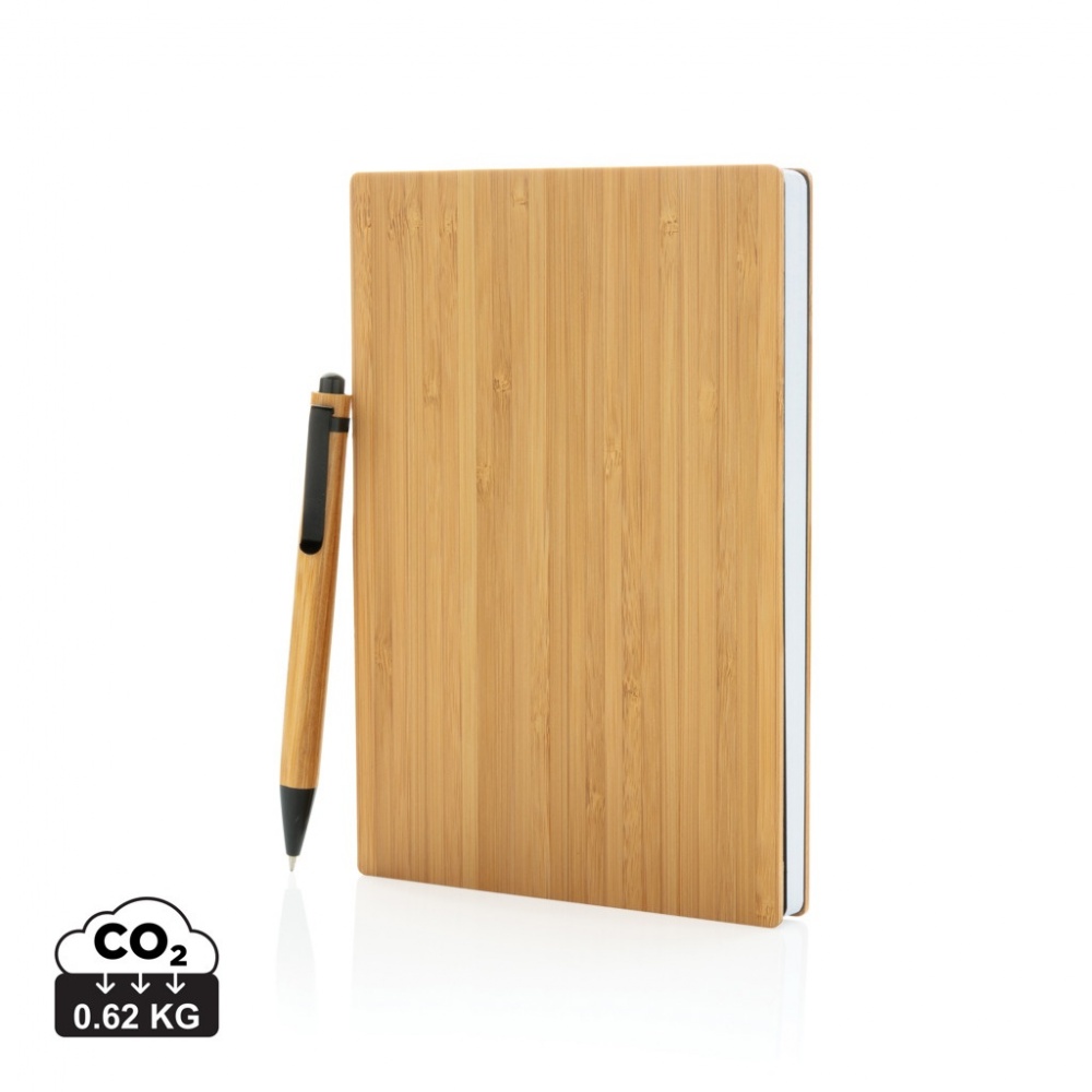Logotrade corporate gift picture of: A5 Bamboo notebook & pen set