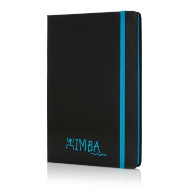 Logotrade corporate gift image of: Deluxe hardcover A5 notebook with coloured side