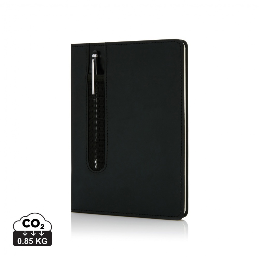 Logotrade promotional giveaway picture of: Standard hardcover PU A5 notebook with stylus pen