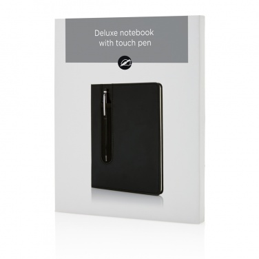 Logo trade advertising products picture of: Standard hardcover PU A5 notebook with stylus pen