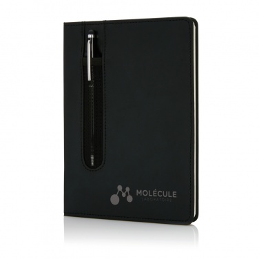 Logo trade corporate gifts picture of: Standard hardcover PU A5 notebook with stylus pen