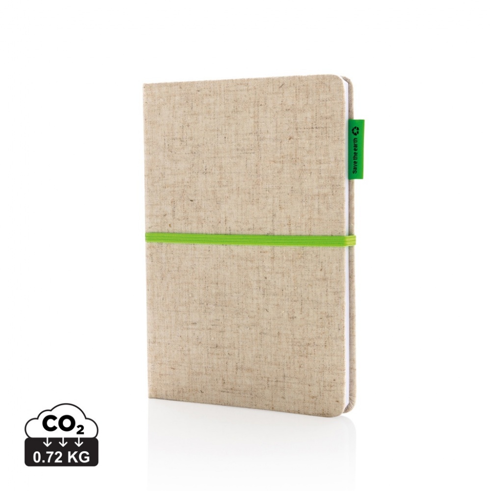 Logotrade advertising product picture of: A5 jute notebook
