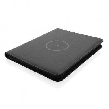 Logotrade corporate gifts photo of: Air 5W wireless charging portfolio A4 w/ 5000 mAh powerbank