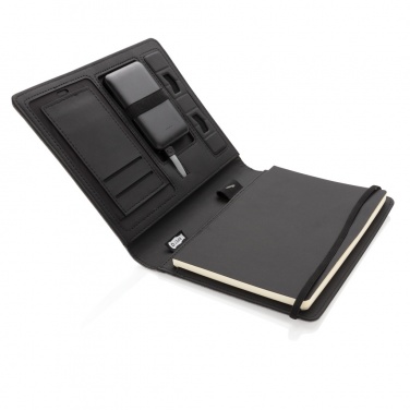 Logo trade promotional items image of: Air 5W wireless charging notebook with 5000mAh powerbank