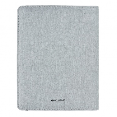 Logo trade promotional gifts image of: Air 5W wireless charging notebook with 5000mAh powerbank