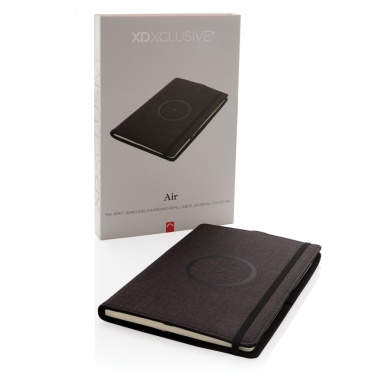 Logo trade business gift photo of: Air 5W wireless charging refillable journal cover A5