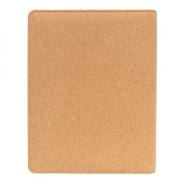 Logo trade promotional items image of: Deluxe cork portfolio A5 with pen