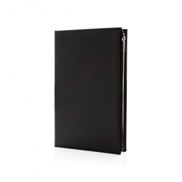 Logotrade promotional gift image of: Swiss Peak A5 PU notebook with zipper pocket