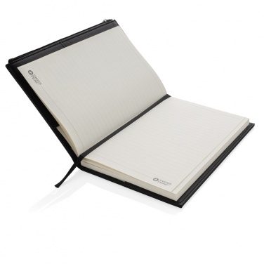 Logotrade promotional gift picture of: Swiss Peak A5 PU notebook with zipper pocket