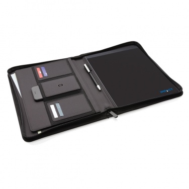 Logo trade promotional gifts picture of: Impact AWARE™ RPET A4 portfolio with zipper