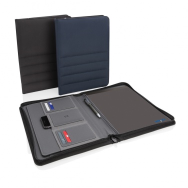 Logotrade promotional item picture of: Impact AWARE™ RPET A4 portfolio with zipper