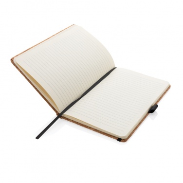 Logo trade promotional products image of: Cork hardcover notebook A5