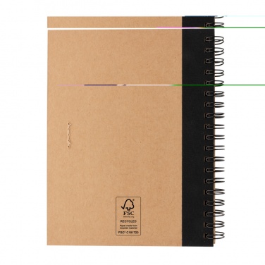 Logo trade promotional gifts picture of: Kraft spiral notebook with pen