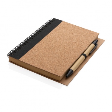 Logotrade promotional gift picture of: Cork spiral notebook with pen