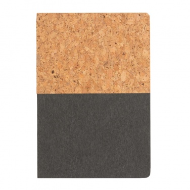 Logo trade business gift photo of: A5 cork & kraft notebook