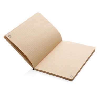 Logo trade business gifts image of: A5 cork & kraft notebook