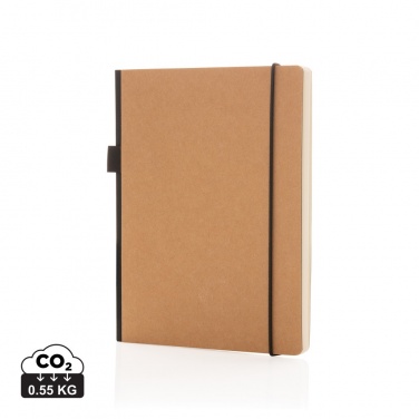 Logo trade advertising product photo of: A5 deluxe kraft hardcover notebook