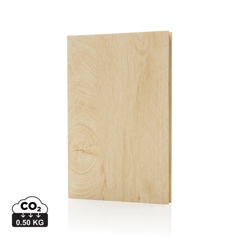 Logotrade promotional merchandise image of: Kavana wood print A5 notebook