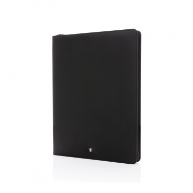 Logo trade promotional items image of: Swiss Peak Heritage RCS rPU A4 portfolio with zipper