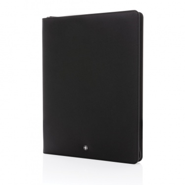 Logo trade promotional gifts picture of: Swiss Peak Heritage RCS rPU A4 portfolio with zipper