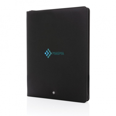 Logotrade promotional item picture of: Swiss Peak Heritage RCS rPU A4 portfolio with zipper